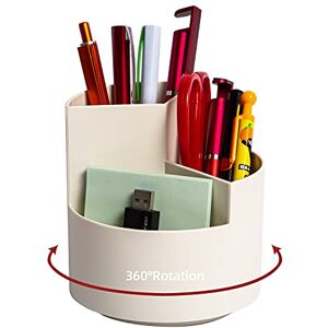 EDENMS Schreibtisch-Stiftehalter, 3 Steckplätze, 360 Grad drehbarer Stiftehalter, Schreibtisch-Organizer, Schreibwaren-Zubehör, niedlicher Stiftebecher für Büro, Schule, Kunstbedarf, Kinder – Weiß EDENMS Schreibtisch-Stiftehalter, 3 Steckplätze, 360 Grad drehbarer Stiftehalter, Schreibtisch-Organizer, Schreibwaren-Zubehör, niedlicher Stiftebecher für Büro, Schule, Kunstbedarf, Kinder – Weiß