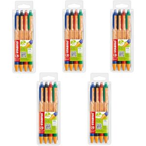 STABILO Druck-Kugelschreiber pointball 5x 4er Pack blau, schwarz, rot, grün STABILO Druck-Kugelschreiber pointball 5x 4er Pack blau, schwarz, rot, grün