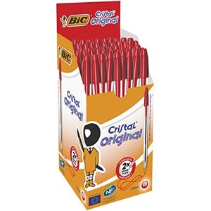 BIC Kugelschreiber Set Cristal Original, in Rot, Strichstärke 0,4 mm, 50er Pack, Ideal für das Büro, das Home Office oder die Schule BIC Kugelschreiber Set Cristal Original, in Rot, Strichstärke 0,4 mm, 50er Pack, Ideal für das Büro, das Home Office oder die Schule