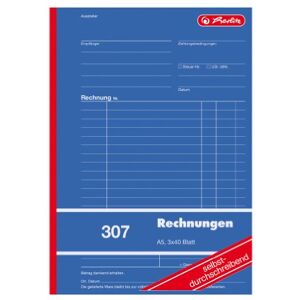 Herlitz 888545 Rechnungs-Buch A5 307 3x40 Blatt selbstdurchschreibend Herlitz 888545 Rechnungs-Buch A5 307 3x40 Blatt selbstdurchschreibend