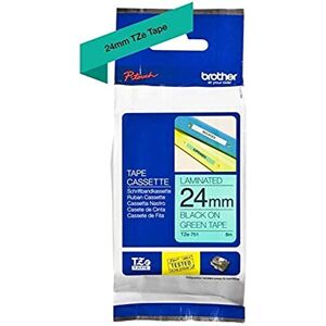 Brother Tape Black on Green 24mm, TZE751 Brother Tape Black on Green 24mm, TZE751