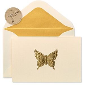 Papyrus Blanko-Karten mit Umschlägen, Goldfarbener Schmetterling, 16 Stück – 5228233 Papyrus Blanko-Karten mit Umschlägen, Goldfarbener Schmetterling, 16 Stück – 5228233
