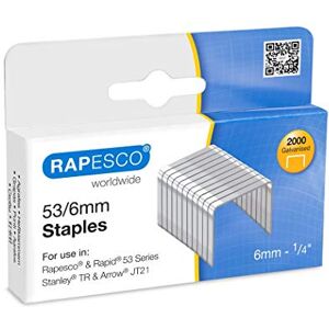 Rapesco 0751 Typ 53/6 mm Verzinkte Heftklammern, 2000 Stück Rapesco 0751 Typ 53/6 mm Verzinkte Heftklammern, 2000 Stück
