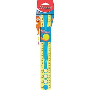 Maped Kidy'Grip Dreifach-Dezimeter, Mein erstes Lineal – Lineal 30 cm – Anreißlineal – rutschfestes Grip-System, doppelte Skala, ultra-lesbar – Blau/Grün Maped Kidy'Grip Dreifach-Dezimeter, Mein erstes Lineal – Lineal 30 cm – Anreißlineal – rutschfestes Grip-System, doppelte Skala, ultra-lesbar – Blau/Grün