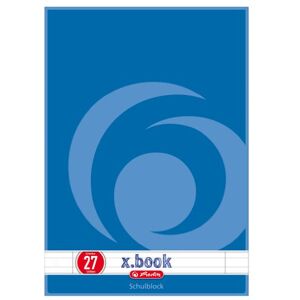 Herlitz Schulblock x.book A4, Lineatur 27, 50 Blatt, Rand innen und außen, 10 Stück Herlitz Schulblock x.book A4, Lineatur 27, 50 Blatt, Rand innen und außen, 10 Stück