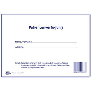 Avery 2837 Patientenverfügung Set (Patientenverfügung, Betreuungsverfügung, Vorsorgevollmacht) 1 Set Avery 2837 Patientenverfügung Set (Patientenverfügung, Betreuungsverfügung, Vorsorgevollmacht) 1 Set