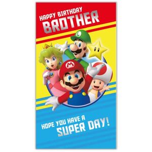 Danilo Promotions LTD Super Mario Offizielle Geburtstagskarte für Bruder, Geburtstagskarte für Bruder, 22,9 x 12,7 cm Danilo Promotions LTD Super Mario Offizielle Geburtstagskarte für Bruder, Geburtstagskarte für Bruder, 22,9 x 12,7 cm
