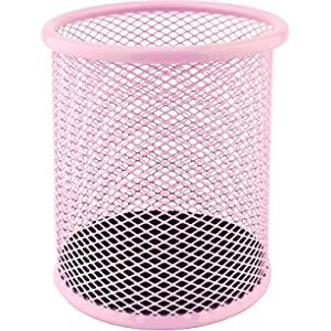 D.RECT KOMO Stiftehalter Schreibtisch-Organizer Metall-Mesh Rund Stabile Stiftebox für Büro und Home Office Höhe 98mm, Ø 91mm, Puderrosa D.RECT KOMO Stiftehalter Schreibtisch-Organizer Metall-Mesh Rund Stabile Stiftebox für Büro und Home Office Höhe 98mm, Ø 91mm, Puderrosa