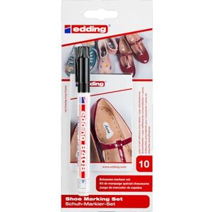 edding 8408 Schuhmarker-Set schwarz 1 Stift und 10 Etiketten Rundfeder 0,75 mm zum Beschriften von persönlichen Schuhetiketten edding 8408 Schuhmarker-Set schwarz 1 Stift und 10 Etiketten Rundfeder 0,75 mm zum Beschriften von persönlichen Schuhetiketten