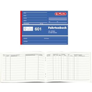 Herlitz 5 mal Fahrtenbuch A6 quer 40 Blatt geheftet Herlitz 5 mal Fahrtenbuch A6 quer 40 Blatt geheftet