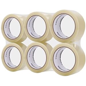Amazon Basics Paketband, 48 mm x 66 m, 0.046mm dick, transparent, 6 Rollen Amazon Basics Paketband, 48 mm x 66 m, 0.046mm dick, transparent, 6 Rollen