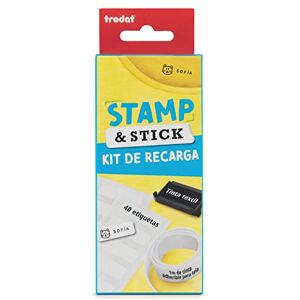 Trodat Stamp and Stick Nachfüll-Set mit 40 wasserdichten Etiketten, 1 m Klebeband und 1 Patrone Textiltinte schwarz Trodat Stamp and Stick Nachfüll-Set mit 40 wasserdichten Etiketten, 1 m Klebeband und 1 Patrone Textiltinte schwarz