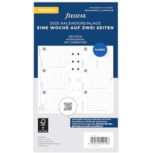 Filofax Personal 1 Woche auf 2 Seiten. horiz.(deutsch)2025 Filofax Personal 1 Woche auf 2 Seiten. horiz.(deutsch)2025