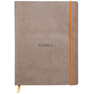 Rhodia 117554C Notizheft rama mit weichem Umschlag, dot grid, 80 Blatt, 90 g elfenbeinfarbenes Papier, 190 x 250 mm, Lesezeichen, Innentasche,1 Stück,maulwurfsgrau Rhodia 117554C Notizheft rama mit weichem Umschlag, dot grid, 80 Blatt, 90 g elfenbeinfarbenes Papier, 190 x 250 mm, Lesezeichen, Innentasche,1 Stück,maulwurfsgrau