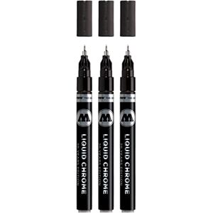 Molotow Liquid Chrome Marker 1,0 mm (Metallic Stift mit Spezialtinte mit echtem Spiegeleffekt für Modellbau, Graffiti & Hobby) 3 Stück chrom Molotow Liquid Chrome Marker 1,0 mm (Metallic Stift mit Spezialtinte mit echtem Spiegeleffekt für Modellbau, Graffiti & Hobby) 3 Stück chrom