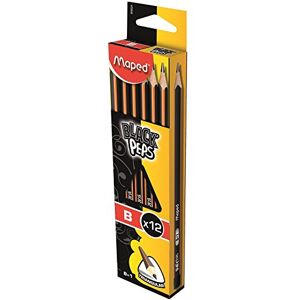 Maped M850024 Bleistifte Black'Peps, B, 12 Stück, schwarz/orange Maped M850024 Bleistifte Black'Peps, B, 12 Stück, schwarz/orange