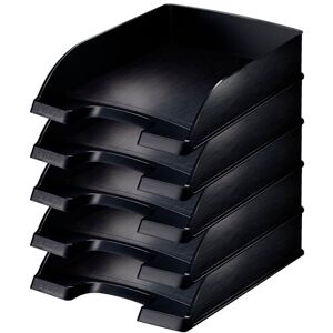 Leitz Briefkorb Standard A4, 5er Pack, Briefablage in Premium-Qualität, Stapelbare Ablagefächer als Schreibtisch-Organizer, Satin Schwarz, Style-Serie, 52540094 Leitz Briefkorb Standard A4, 5er Pack, Briefablage in Premium-Qualität, Stapelbare Ablagefächer als Schreibtisch-Organizer, Satin Schwarz, Style-Serie, 52540094