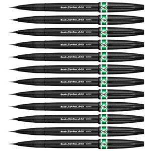 Pentel Brush Sign Pen Artist SESF30C-DX Extra feine Pinsel-Spitze, 12 Stück grün Pentel Brush Sign Pen Artist SESF30C-DX Extra feine Pinsel-Spitze, 12 Stück grün