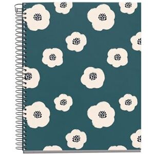Miquelrius Notizbuch A5 (148 x 210 mm), 100 Blatt, kariert, 70 g/m², fester Kartoneinband, 4 Farbbänder, Spiralbindung, 2 Löcher, kariertes Notizbuch, schönes Schreibwaren, Grün Miquelrius Notizbuch A5 (148 x 210 mm), 100 Blatt, kariert, 70 g/m², fester Kartoneinband, 4 Farbbänder, Spiralbindung, 2 Löcher, kariertes Notizbuch, schönes Schreibwaren, Grün
