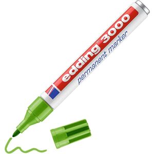 edding 3000 Permanentmarker hell-grün 10 Stifte Rund-Spitze 1,5-3 mm schnell trocknender Permanent Marker wasserfest, wischfest für Karton, Kunststoff, Holz, Metall Universalmarker edding 3000 Permanentmarker hell-grün 10 Stifte Rund-Spitze 1,5-3 mm schnell trocknender Permanent Marker wasserfest, wischfest für Karton, Kunststoff, Holz, Metall Universalmarker
