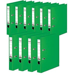 FALKEN Original 10er Pack Chromocolor Premium-Ordner. Made in Germany. Kunststoffbezug außen und innen 5 cm breit DIN A4 Pastell-Farbe hellgrün Ringordner Aktenordner Briefordner Büroordner FALKEN Original 10er Pack Chromocolor Premium-Ordner. Made in Germany. Kunststoffbezug außen und innen 5 cm breit DIN A4 Pastell-Farbe hellgrün Ringordner Aktenordner Briefordner Büroordner