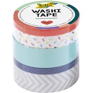 folia 26440 Washi Tape, Neon orange, Klebeband aus Reispapier, 5er Set ideal zum Verzieren und Dekorieren folia 26440 Washi Tape, Neon orange, Klebeband aus Reispapier, 5er Set ideal zum Verzieren und Dekorieren
