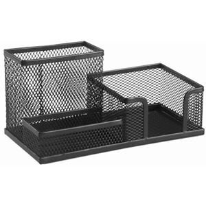 D.RECT KOMO Schreibtisch-Organizer – 3-Fächer-Stiftehalter aus Metallgitter – Multifunktions-Utensilo für Büro-Accessoires, Schwarz D.RECT KOMO Schreibtisch-Organizer – 3-Fächer-Stiftehalter aus Metallgitter – Multifunktions-Utensilo für Büro-Accessoires, Schwarz