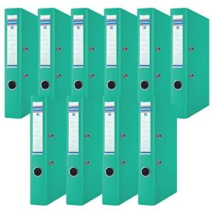 OFFICER PRODUCTS DONAU Premium Ordner Schmal 10er Pack/DIN A4 / 5 cm / 10 Stück/Türkis/Kunststoffbezug PP/Carton Papier Schlitzordner Büroordner Aktenordner Ringordner/Grünen Punkt OFFICER PRODUCTS DONAU Premium Ordner Schmal 10er Pack/DIN A4 / 5 cm / 10 Stück/Türkis/Kunststoffbezug PP/Carton Papier Schlitzordner Büroordner Aktenordner Ringordner/Grünen Punkt