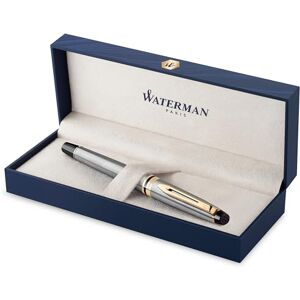 Waterman Expert Füller Edelstahl mit Zierteile aus 23 K Gold Füllfederhalter mit mittlerer Feder Geschenkbox Waterman Expert Füller Edelstahl mit Zierteile aus 23 K Gold Füllfederhalter mit mittlerer Feder Geschenkbox