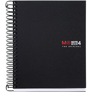 Miquelrius Spiralblock A6 in 4 farben, Notizbuch aus 0,8 mm polypropylen, Kariert 70 g/m² mikroperforiert ohne Lochungen, 140 opake blätter, Notebook The Original, Schwarz Miquelrius Spiralblock A6 in 4 farben, Notizbuch aus 0,8 mm polypropylen, Kariert 70 g/m² mikroperforiert ohne Lochungen, 140 opake blätter, Notebook The Original, Schwarz