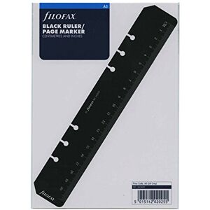 Filofax 343609 Lineal/Lesezeichen, schwarz Filofax 343609 Lineal/Lesezeichen, schwarz