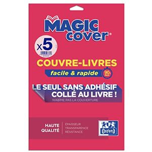 Oxford 5 Blatt Buchschoner Magic Cover A4 PVC glatt Stärke 9/100 farblos Oxford 5 Blatt Buchschoner Magic Cover A4 PVC glatt Stärke 9/100 farblos