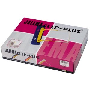 Djois JalemaClip-Plus, Jalema 5712525, Archivbinder für bündelung von Dokumenten mit Aufhängeleiste für Ringbuch, 100er Packung, gelb/weiß Djois JalemaClip-Plus, Jalema 5712525, Archivbinder für bündelung von Dokumenten mit Aufhängeleiste für Ringbuch, 100er Packung, gelb/weiß