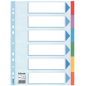 Esselte CF20 INTERCALAR CARTON 6 TCOLORS A4 Esselte CF20 INTERCALAR CARTON 6 TCOLORS A4