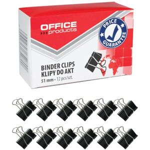 OFFICER PRODUCTS Office Products Foldback-Klammern 51mm / 12 Stück/aus Metall/Schwarz/Silber/Unempfindlich Gegen Verformung/Büroklammern Papierklammern OFFICER PRODUCTS Office Products Foldback-Klammern 51mm / 12 Stück/aus Metall/Schwarz/Silber/Unempfindlich Gegen Verformung/Büroklammern Papierklammern