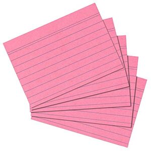 Herlitz Karteikarten A5 21 x 14,9 cm, liniert, rosa, 4 x 100 Stück, für Schule, Studium & Büro Herlitz Karteikarten A5 21 x 14,9 cm, liniert, rosa, 4 x 100 Stück, für Schule, Studium & Büro