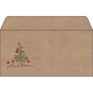 Sigel DU255 Briefumschläge Weihnachten, gummiert, DIN lang, Kraftpapier, 50 Stück, "Christmas with apples", aus nachhaltigem Papier Sigel DU255 Briefumschläge Weihnachten, gummiert, DIN lang, Kraftpapier, 50 Stück, "Christmas with apples", aus nachhaltigem Papier