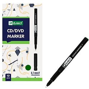 D.RECT CD/DVD Marker Stift Set 12 Stück 0.7 mm Permanentstift Ideal für Glas, Kunststoff und Folie Sehr Universell Grün D.RECT CD/DVD Marker Stift Set 12 Stück 0.7 mm Permanentstift Ideal für Glas, Kunststoff und Folie Sehr Universell Grün