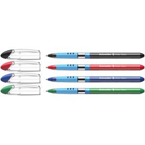 Schneider 151294 Slider Basic Kugelschreiber (Kappenmodell mit Soft-Grip-Zone, Strichstärke XB) 4er Etui, sortiert Schneider 151294 Slider Basic Kugelschreiber (Kappenmodell mit Soft-Grip-Zone, Strichstärke XB) 4er Etui, sortiert