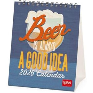 LEGAMI Tischkalender 2026, Beer, Schreibtischkalender, 12 Monate und Jahresplaner, in Englisch, Sternzeichen, Internationale Feiertage, 12 x 14,5 cm LEGAMI Tischkalender 2026, Beer, Schreibtischkalender, 12 Monate und Jahresplaner, in Englisch, Sternzeichen, Internationale Feiertage, 12 x 14,5 cm
