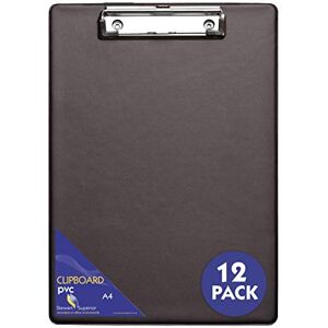 SECO Stewart Superior A4+ PVC beschichtetes Klemmbrett mit Hochleistungsklammer Schwarz (12er Pack) SECO Stewart Superior A4+ PVC beschichtetes Klemmbrett mit Hochleistungsklammer Schwarz (12er Pack)
