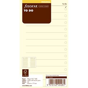 Filofax 132253 Personal To Do Aktionsblätter, cotton cream Filofax 132253 Personal To Do Aktionsblätter, cotton cream