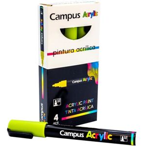 Campus Acrylstifte, Packung mit 2 mm Rundspitze, Permanentmarker auf Wasserbasis, undurchsichtig und schnell trocknend (grün) Campus Acrylstifte, Packung mit 2 mm Rundspitze, Permanentmarker auf Wasserbasis, undurchsichtig und schnell trocknend (grün)