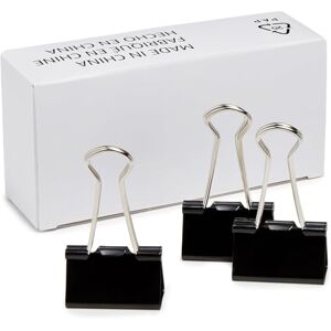 Amazon Basics Binder-Clips, Öffnung 5/8", Breite 1-1/4", schwarz, 96 Stück, 8 Packungen mit 12, Mittlerer Clip (große Box) Amazon Basics Binder-Clips, Öffnung 5/8", Breite 1-1/4", schwarz, 96 Stück, 8 Packungen mit 12, Mittlerer Clip (große Box)