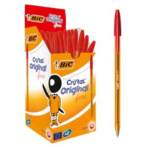 BIC 872720 Kugelschreiber Cristal Original fine (mit Kappe, 0.3 mm) Schachtel à 50 Stück, rot BIC 872720 Kugelschreiber Cristal Original fine (mit Kappe, 0.3 mm) Schachtel à 50 Stück, rot