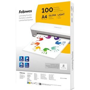 Fellowes Laminierfolien A4 glänzend – 100 Stück strapazierfähige Folien für Fotos, Schilder und Dokumente – Für Zuhause, Schule oder Büro – Kompatibel mit allen Laminiergeräten Fellowes Laminierfolien A4 glänzend – 100 Stück strapazierfähige Folien für Fotos, Schilder und Dokumente – Für Zuhause, Schule oder Büro – Kompatibel mit allen Laminiergeräten