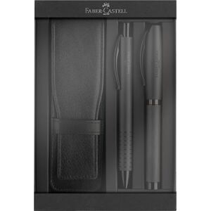 Faber-Castell 202189 Geschenkset Essentio Aluminium schwarz, mit Füller, Kugelschreiber und Stifteetui, Schreibset edel Faber-Castell 202189 Geschenkset Essentio Aluminium schwarz, mit Füller, Kugelschreiber und Stifteetui, Schreibset edel