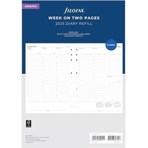 Filofax Deskfax Woche auf zwei Seiten mit Terminen Englisch Terminplaner 2025 Filofax Deskfax Woche auf zwei Seiten mit Terminen Englisch Terminplaner 2025