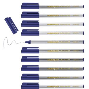 edding 89 Fineliner blau 10 Stifte extrafeine Rundspitze 0,3 mm dünner Faserschreiber für feines und präzises Schreiben, Unterstreichen, Zeichnen für Büro, Schule und Zuhause edding 89 Fineliner blau 10 Stifte extrafeine Rundspitze 0,3 mm dünner Faserschreiber für feines und präzises Schreiben, Unterstreichen, Zeichnen für Büro, Schule und Zuhause