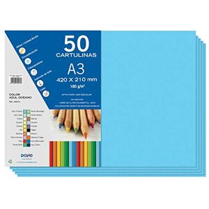 DOHE A3-Karton, Ozeanblau, für Basteln und Drucken (50 Stück) 21 x 29,7 cm 180 g/m² Büromaterial DOHE A3-Karton, Ozeanblau, für Basteln und Drucken (50 Stück) 21 x 29,7 cm 180 g/m² Büromaterial